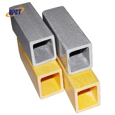  Tubos rectangulares de fibra de vidrio tubos cuadrados compuestos FRP GRP