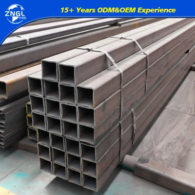 Tubo rectangular de tubería 100*100 de revestimiento hueco de carport perforado Venta de carbono Industrial Cuadrangular rectangular tubo