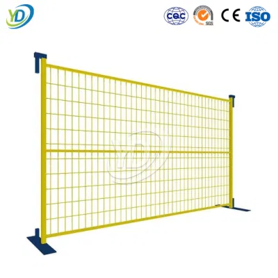  Malla de alambre temporal Yeeda valla de seguridad portátil China fabricantes de esgrima 30 X 30 X 150 mm de varilla de acero cuadrado exterior del tubo/Canadá perimetral Fencing temporal