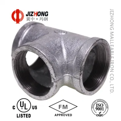  Fabricante UL&amp;FM Heavy Duty Galvanized maleable tubería de conexión en T