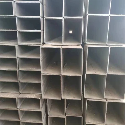  Tubo rectangular personalizado tubo de acero tubo de Gi cuadrado de acero negro Tubo 2X3 pulgadas calibre 14 MS rectangular hueco delgado pared Tubos de acero con más tamaños