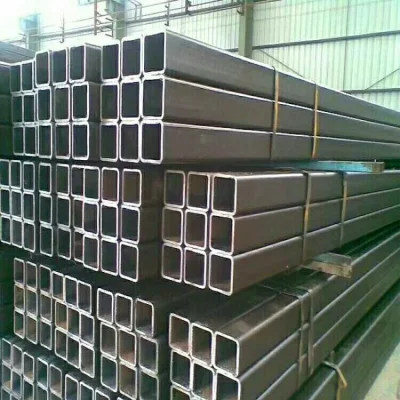 Tubería de acero al carbono Sección hueca Negra Acero al carbono Q235 Cuadrado Tubo de metal