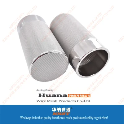 Tubo de filtro de gas Sintered 316 de acero inoxidable personalizado SS304
