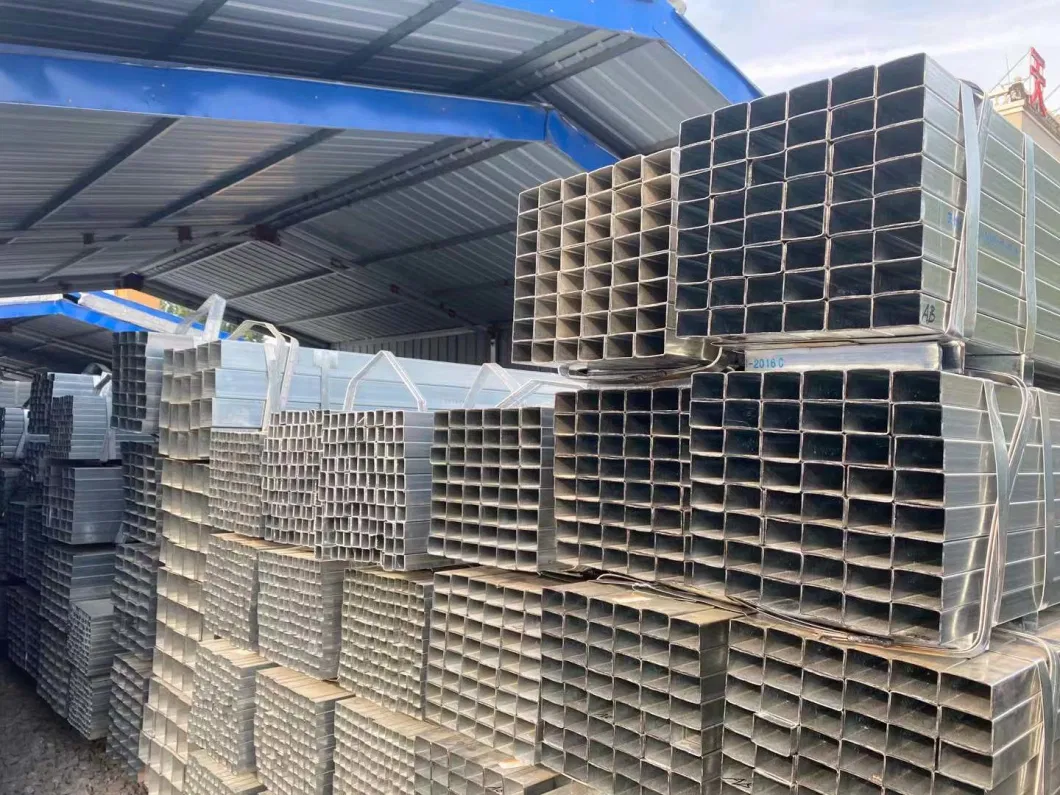 High Quality Building Material Iron Tube Hot Dipped Galvanized Square Rectangular Steel Pipe