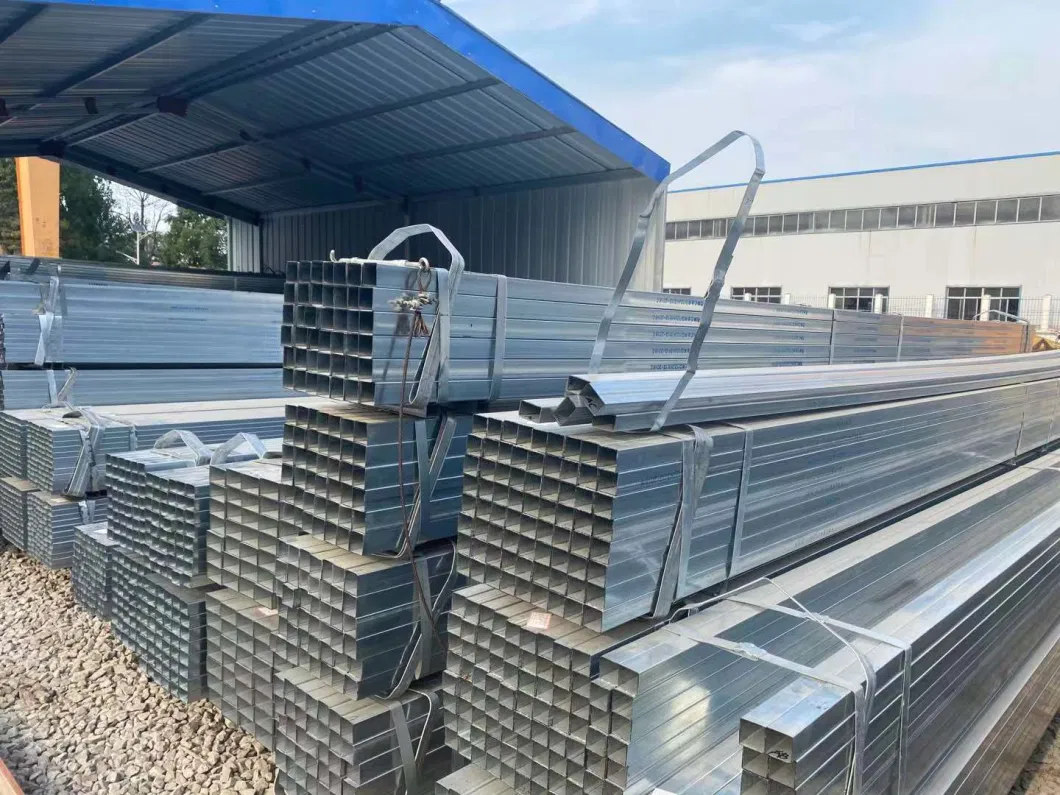 High Quality Building Material Iron Tube Hot Dipped Galvanized Square Rectangular Steel Pipe