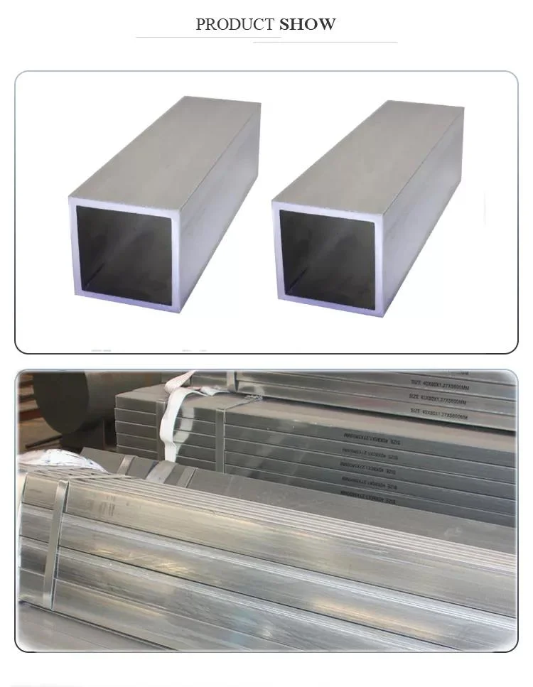 Rectangular Pipe Cold Rolled Pre Galvanized Welded Square / Rectangular Steel Pipe/Tube/Hollow Section