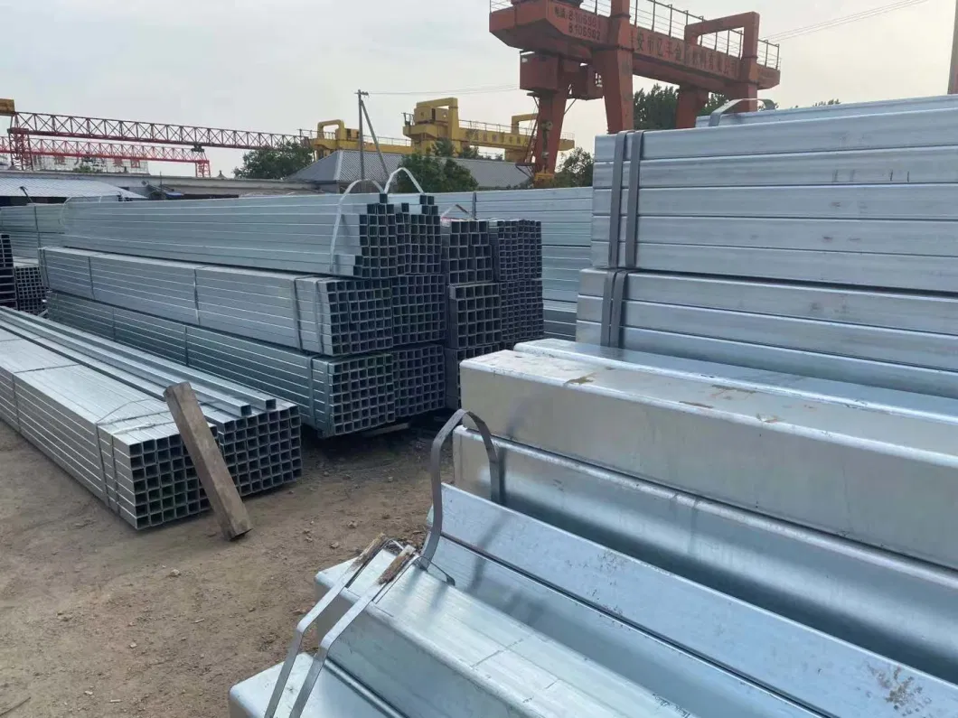 High Quality Building Material Iron Tube Hot Dipped Galvanized Square Rectangular Steel Pipe