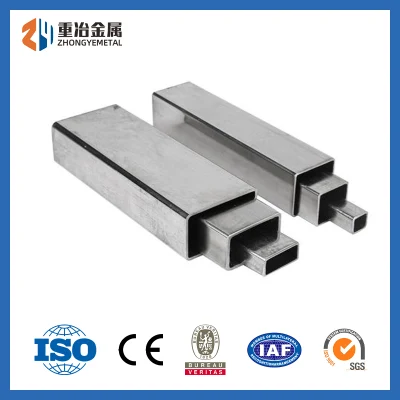 Acciaio inox rettangolare cavo in metallo resistente agli acidi DIN 80X80/100X100 JIS-SUS201 ASTM/AISI-201/S20100/30201 laminato a caldo Tubo quadrato
