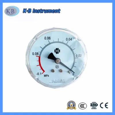 Rotondo quadrato 40mm 45mm 55mm acciaio inox plexiglass bianco medico Manometro in plastica