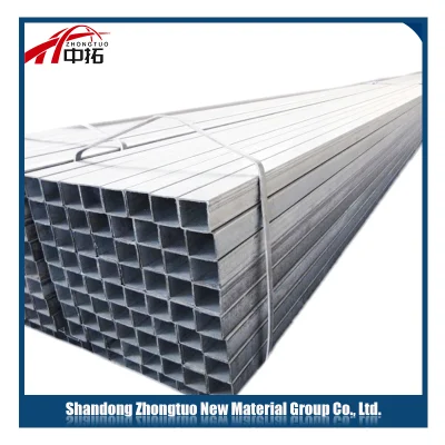 Sezione cava ASTM A500 MS tubi zincati in acciaio al carbonio / Tubo quadrato 19*19*0.95*5800mm 10*10 a 100*100 Mobili in ferro rettangolare quadrato Tubo