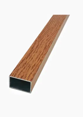 Pannello parete con cortina in alluminio estruso in legno rettangolare Rivestimento in polvere/grana per tubo cavo quadrato in alluminio per soffitto