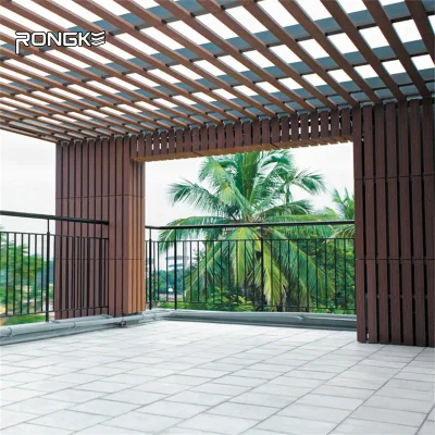 Superficie di spazzolatura colorata con foro quadrato cavo durevole e ecocompatibile facile installazione Legno plastica composito WPC tubo Timber
