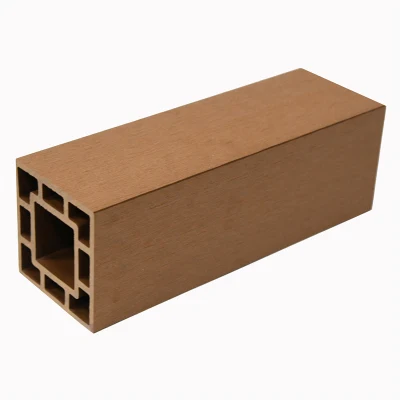 Superficie abrasiva quadrata per tubo Pergola per esterni decorazione plastica composita in legno Tubo in legno WPC post