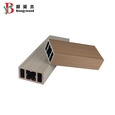 Tubo in legno WPC con foro quadrato ignifugo e tecnologia di tendenza ecocompatibile