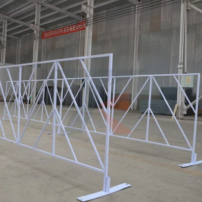 Rivestimento a polvere tubo quadrato Barricade portatile Fence/acciaio barriera stradale pedoni Recinzione per la sicurezza stradale
