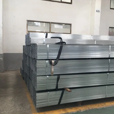 Tubo quadrato zincato 75X75, tubo quadrato e rettangolare zincato ASTM A53, sezioni cave in acciaio zincato a caldo