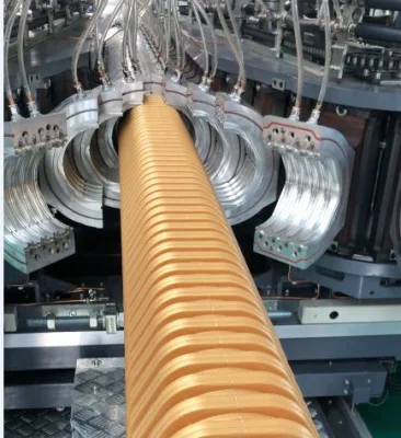 Zhongyuntech modello ZC-300h HDPE plastica doppia parete quadrata/rettangolare/tubo corrugato di forma speciale Creazione della linea di estrusione/macchina