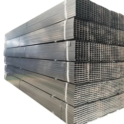 Tubo in acciaio zincato S275jr S235JR saldato/senza saldatura di alta qualità DX51D+Z Tubo quadrato corrugato Dx52D+Z in ferro rettangolare per Carports Q235B rotondo Tubo