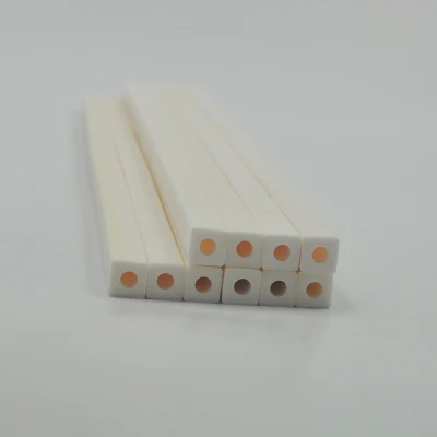 Tubo quadrato in ceramica industriale con foro rotondo in ceramica e allumina
