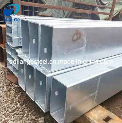 Miglior Prezzo 6 metri Sezione cava Prefabbricato alta qualità Carbonio neutro tubo in ferro quadrato pre-galvanizzato zincato rivestimento in zinco GI tubo rettangolare galvanizzato