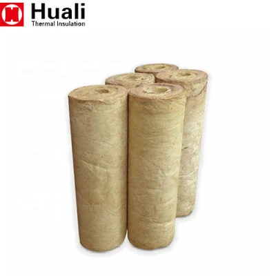 Tubo isolato in acciaio rivestito in lana minerale di lana di vetro isolante Per alimentazione di acqua calda a vapore con CE ISO