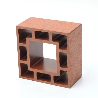 Superficie abrasiva quadrata per tubo Pergola per esterni decorazione plastica composita in legno Tubo in legno WPC post