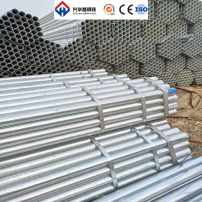 Tubo in acciaio al carbonio zincato di qualità 63mm forma rotonda Gi zincato Tubo di acciaio struttura di serra usata