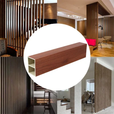 Fornitura all&prime;ingrosso di tubi in PVC WPC quadrati cavi per interni