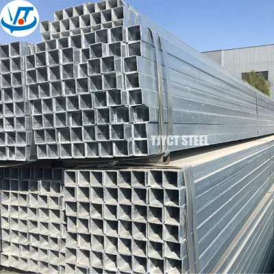 200G/M2 materiale zincato tubi e tubi in acciaio a sezione cava quadrata