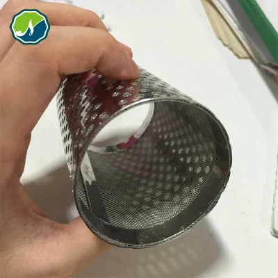 Tubo del filtro del cilindro perforato in acciaio inox