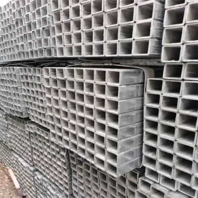 Tubo rettangolare 100*100 con rivestimento in carport traforato galvanizzato cavo
