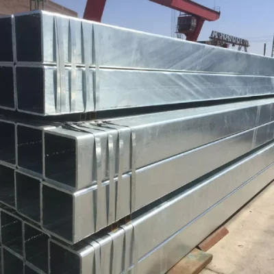 Materiale industriale da costruzione TUBO cavo rettangolare galvanizzato 40X80, tubo quadrato in acciaio pre-galvanizzato 3X3