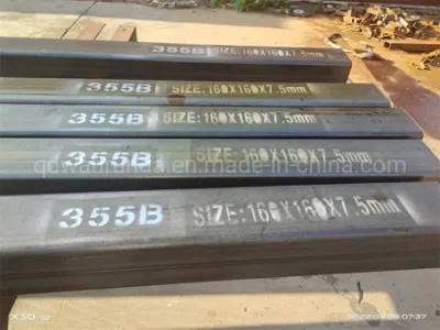 Materiale in acciaio grado Q355b, dimensione 160X160X7,5 mm X lunghezza 4500 mm sezione cava quadrata con superficie lubrificata antiruggine