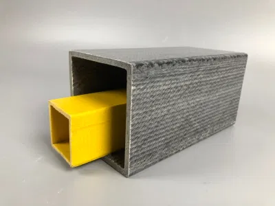 Tubo/tubo rettangolare rotondo in fibra di vetro con resistenza alla corrosione
