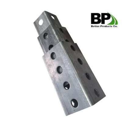 Montante quadrato 2.00&prime;&prime;x2.00&prime;&prime; tubo perforato in metallo zincato