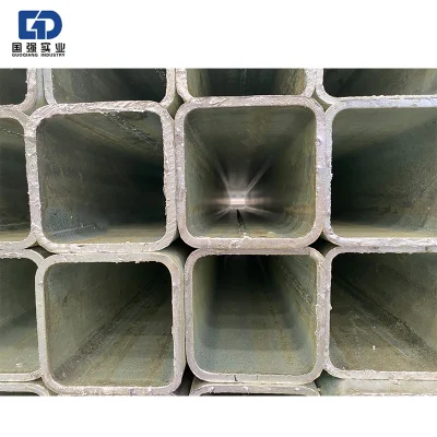 Cina Supply Low Carbon Hot DIP galvanizzato con rivestimento rettangolare quadrato Tubo