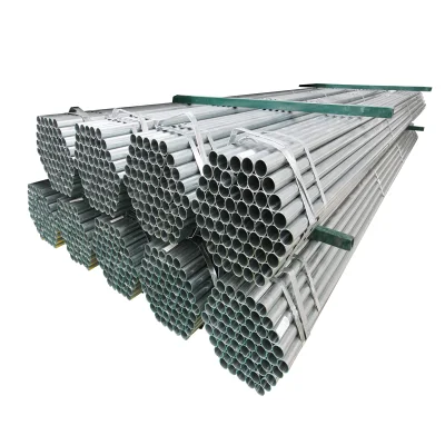 ERW DIP Gi tubo cavo saldato strutturale zincato rotondo Tubo 1.25*50mm rivestimento di zinco acciaio zincato tubo in Cina fatto