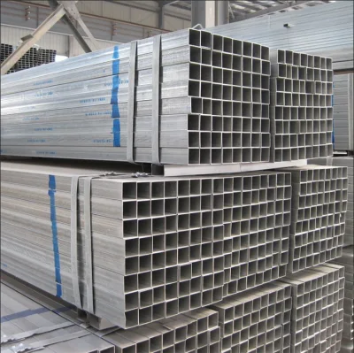 Tubo in acciaio zincato S275jr S235JR saldato/senza saldatura di alta qualità DX51D+Z Tubo quadrato corrugato Dx52D+Z in ferro rettangolare per Carports Q235B rotondo Tubo