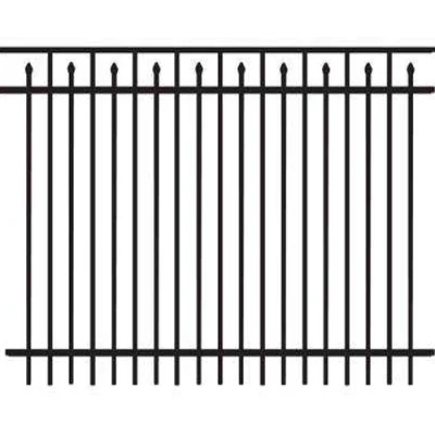 Tubi quadrati acciaio Picket Fence ferro battuto Fence Pannelli zincati Pannelli in ferro battuto Picket Fence in acciaio