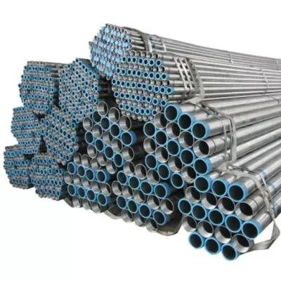 Tubo in acciaio quadrato zincato a caldo DIP / acciaio Gi Tondo GB ERW 2 pollici zincato tubo in acciaio 6m Dubai Tubo galvanizzato Pric