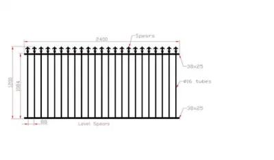 Alluminio decorazione giardino verticale tubo quadrato metallo Fence disegni per Hotel Garden School