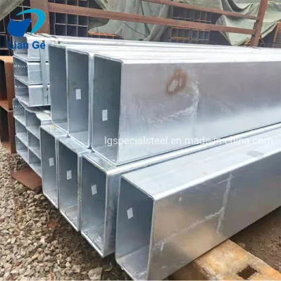 Liange ASTM A36 50X50 peso tubo in acciaio quadrato zincato quadrato Tubo SHS lato destro 40X80 Gi sezione cava quadrata rettangolare
