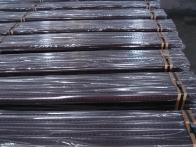 Montante quadrato in acciaio galvanizzato per recinzione/segnaletica montanti U preforati