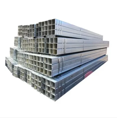 Tubo in acciaio zincato S275jr S235JR saldato/senza saldatura di alta qualità DX51D+Z Tubo quadrato corrugato Dx52D+Z in ferro rettangolare per Carports Q235B rotondo Tubo