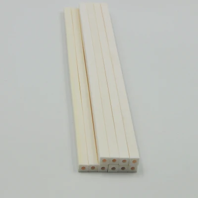 Tubo quadrato in ceramica industriale con foro rotondo in ceramica e allumina