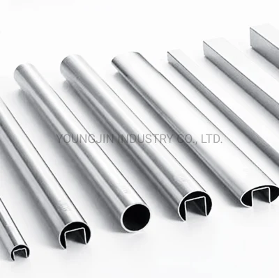 201 304 316 tubo scanalato/tubo scanalato in acciaio inox rotondo Tubo per corrimano
