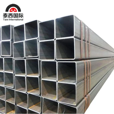 Sezione cava rettangolare laminato a caldo tubo nero carbonio Structural Square Tubo STEE