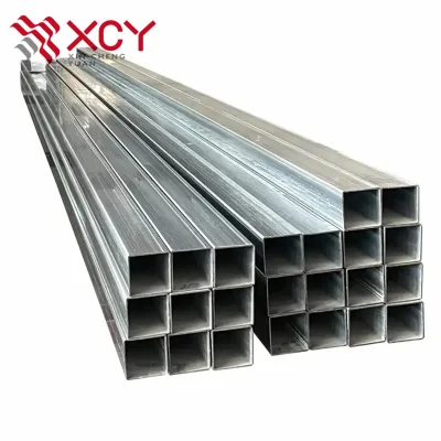 Tubo quadrato perno in acciaio zincato perforato tubo quadrato pre-galvanizzato Spessore 3mm zincato Prezzo tubo quadrato
