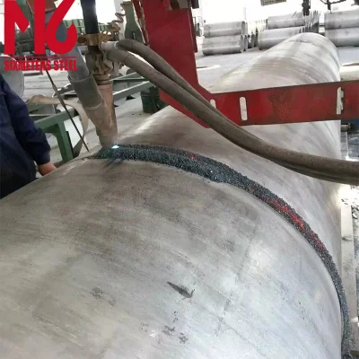 Tubo in acciaio saldato Sch40 Sch60 quadrato in acciaio zincato a caldo DIP Tubo Prezzo fabbrica 304/304L/316/316L laminato a freddo 2b Ba 8