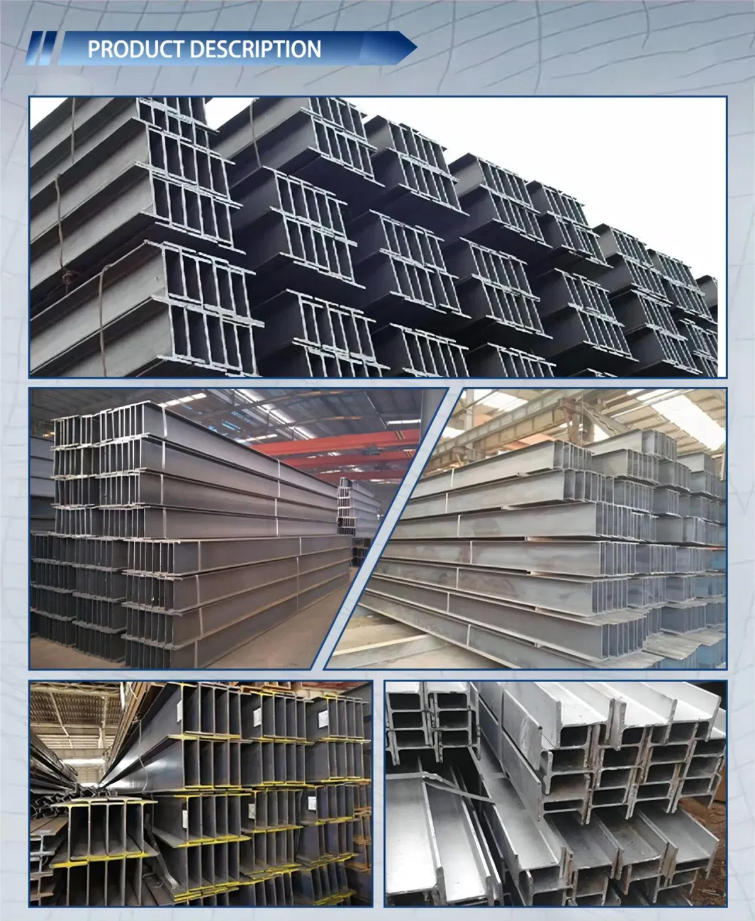 Hot Selling Custom Size I-Beam H-Beam Angle Steel Channel Steel Rebar Rectangular Tube for Construction Industry